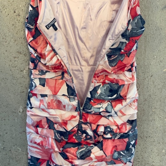 Express Mini Dress w Ruching & Zip Back - Picture 5 of 5